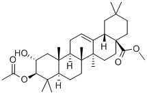 3-ACETYLOXY-2-HYDROXY-(2ALPHA,3BETA)-OLEAN-12-EN-28-OIC ACID METHYL ESTER Struktur