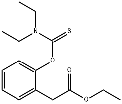 ETHYL [2-DIETHYLAMINOTHIOCARBOXYL)]PHENYLACETATE Structure
