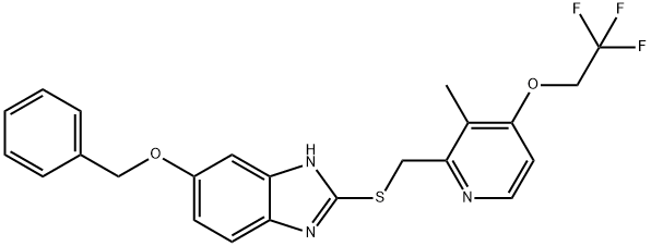 2-[[[3-Methyl-4-(2,2,2-trifluoroethoxy)-2-pyridyl]methyl]thio]-5-benzyloxy-1H-benzimidazole Structure