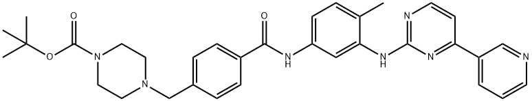 N-Boc-N-Desmethyl Imatinib 化学構造式