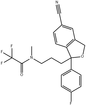 N-[3-[5-Cyano-1-(4-fluorophenyl)-1,3-dihydro-1-isobenzofuranyl]propyl]-2,2,2-trifluoro-N-MethylacetaMide Structure