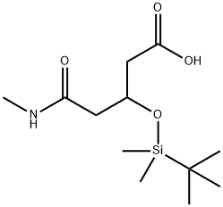 3-[(1,1-Dimethylethyl)dimethylsilyloxy]-5-(1-methylamino)-5-oxopentanoic Acid Structure