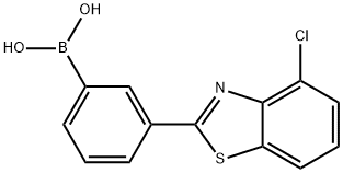 (3-(4-CHLOROBENZO[D]THIAZOL-2-YL)PHENYL)BORONIC ACID, 1076232-78-4, 结构式