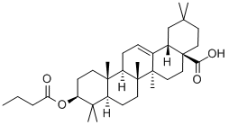 3-beta-Hydroxy-olean-12-en-28-oic acid butyrate 化学構造式