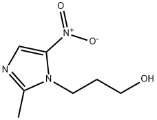 2-メチル-5-ニトロ-1H-イミダゾール-1-(1-プロパノール) 化学構造式