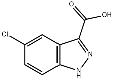 5-クロロ-1H-インダゾール-3-カルボン酸 化学構造式