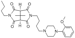 3-ブチル-9,9-ジメチル-7-[4-[4-(2-メトキシフェニル)ピペラジン-1-イル]ブチル]-3,7-ジアザビシクロ[3.3.1]ノナン-2,4,6,8-テトラオン 化学構造式