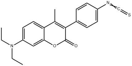 7-diethylamino-3-(4'-isothiocyanatophenyl)-4-methylcoumarin,107743-39-5,结构式