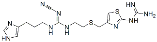 1-[2-(2-Guanidino-4-thiazolylmethylthio)ethyl]-2-cyano-3-[3-(1H-imidazol-4-yl)propyl]guanidine 结构式