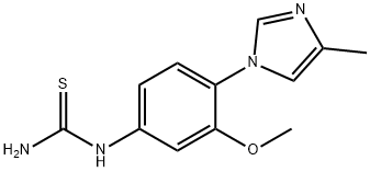 1-(3-甲氧基-4-(4-甲基-1H-咪唑-1-基)苯基)硫脲, 1077628-67-1, 结构式