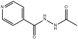 1-アセチル-2-イソニコチノイルヒドラジン 化学構造式