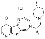 1OH-Pyrido(3,2-d)thieno(3,2-e)(1,4)-diazepin-10-one, 4,9-dihydro-4-((4 -methyl-1-piperazinyl)acetyl)-, monohydrochloride 结构式