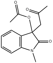 1-METHYL-2-OXO-3-(2-OXOPROPYL)-2,3-DIHYDRO-1H-INDOL-3-YL ACETATE Structure