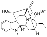 (17R,21-alpha)-17,21-Dihydroxy-4-(2-propenyl)ajmalanium bromide 化学構造式