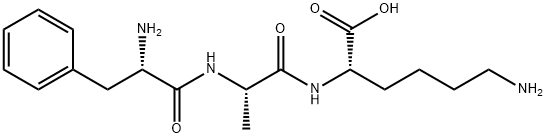 (2S)-6-amino-2-[[(2S)-2-[[(2S)-2-amino-3-phenyl-propanoyl]amino]propan oyl]amino]hexanoic acid Struktur