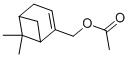 酢酸[(1S,5α)-6,6-ジメチルビシクロ[3.1.1]ヘプタ-2-エン-2-イル]メチル 化学構造式