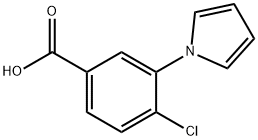 4-クロロ-3-(1H-ピロール-1-イル)安息香酸 化学構造式