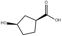 (1S,3S)-3-HYDROXY-CYCLOPENTANECARBOXYLIC ACID Structure