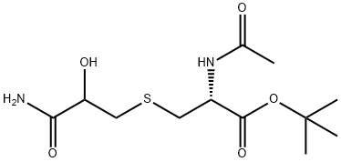 N-Acetyl-S-(3-aMino-2-hydroxy-3-oxopropyl)-L-cysteine-1,1-diMethylethyl Ester, 1079950-08-5, 结构式