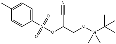 3-(tert-ButyldiMethylsilyloxy)-2-hydroxy-2-O-tosyl-propanenitrile Struktur