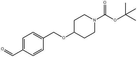 4-({[1-(TERT-ブチルトキシカルボニル)ピペリジン-4-イル]オキシ}メチル)ベンズアルデヒド 化学構造式