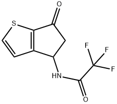 2,2,2-TRIFLUORO-N-(6-OXO-5,6-DIHYDRO-4H-CYCLOPENTA[B]THIOPHEN-4-YL)ACETAMIDE Structure
