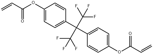 4,4′-[ビス(トリフルオロメチル)メチレン]ビスフェノールジアクリラート 化学構造式