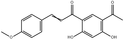 1-(5-Acetyl-2,4-dihydroxyphenyl)-3-(4-methoxyphenyl)-2-propen-1-one Structure