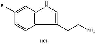 6-溴-1H-吲哚-3-乙胺盐酸盐,108061-77-4,结构式