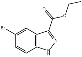 5-ブロモ-1H-インダゾール-3-カルボン酸エチル 化学構造式
