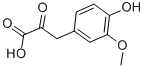 4-ヒドロキシ-3-メトキシフェニルピルビン酸 化学構造式
