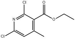 2,6-ジクロロ-4-メチルニコチン酸エチル 化学構造式