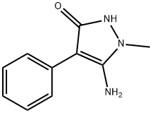 3H-Pyrazol-3-one, 5-amino-1,2-dihydro-1-methyl-4-phenyl- Struktur