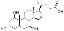 1β,3α,7β-Trihydroxy-5β-cholanic Acid 结构式