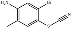 5-ブロモ-2-メチル-4-チオシアナトアニリン 化学構造式