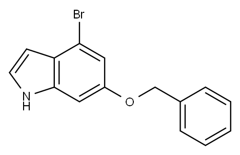 1H-Indole, 4-broMo-6-(phenylMethoxy)- Structure