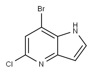 7-溴-5-氯-4-氮杂吲哚, 1082040-90-1, 结构式