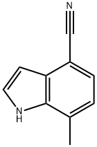 7-甲基-1H-吲哚-4-甲腈 结构式