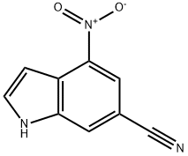 6-氰基-4-硝基-吲哚 结构式