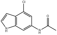 AcetaMide, N-(4-chloro-1H-indol-6-yl)- Structure