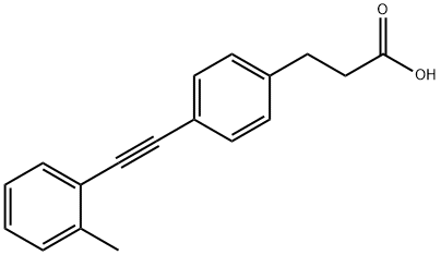 4-[2-(2-methylphenyl)ethynyl]-benzenepropanoicacid Structure
