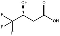 (R)-4,4,4-トリフルオロ-3-ヒドロキシ酪酸 化学構造式
