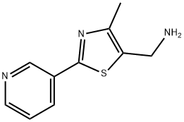 (4-Methyl-2-pyrid-3-yl-1,3-thiazol-5-yl)methylamine , 97% 化学構造式