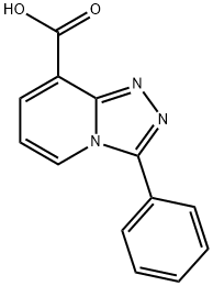 3-フェニル[1,2,4]トリアゾロ[4,3-A]ピリジン-8-カルボン酸 化学構造式