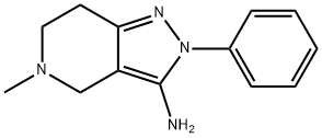 5-Methyl-2-phenyl-4,5,6,7-tetrahydro-2H-pyrazolo[4,3-c]pyridin-3-amine Struktur