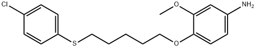 4-[5-(4-chlorophenyl)sulfanylpentoxy]-3-methoxy-aniline Structure