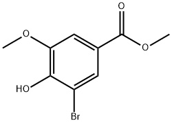 3-溴-4-羟基-5-甲氧基苯甲酸甲酯 结构式