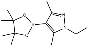 1-乙基-3,5-二甲基-4-(4,4,5,5-四甲基-1,3,2-二噁硼烷-2-基)-1H-吡唑, 1082503-79-4, 结构式