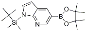 1-(叔丁基二甲基甲硅烷基)-5-(4,4,5,5-四甲基-1,3,2-二氧杂环戊硼烷-2-基)-1H-吡咯并[2,3-B]吡啶, 1082525-61-8, 结构式