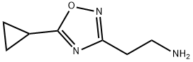 [2-(5-シクロプロピル-1,2,4-オキサジアゾール-3-イル)エチル]アミン HYDROCHLORIDE 化学構造式